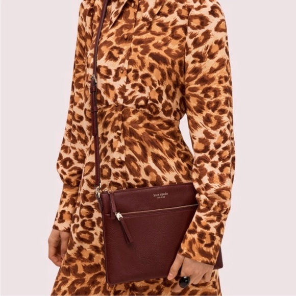 kate spade Polly Medium Crossbody in Cherrywood NWT - Picture 2 of 7